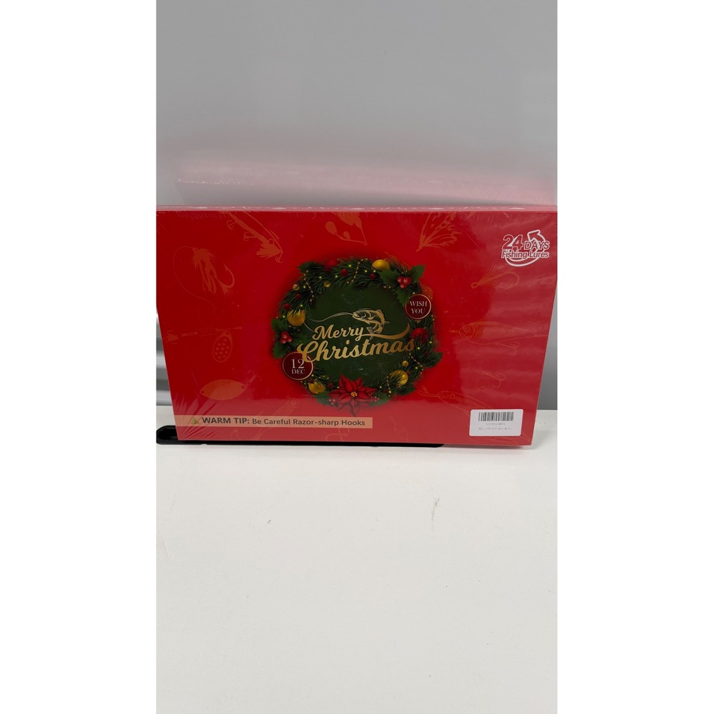 Fishing Lures Advent Calendar Christmas 24 Days Countdown Tackle Box Set